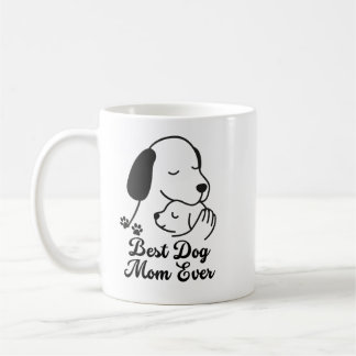 Best Dog Mom Ever Cute Puppy Design Coffee Mug