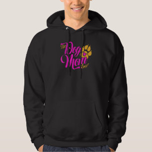 Best Dog Mom Ever Dogs paw print with heart Hoodie