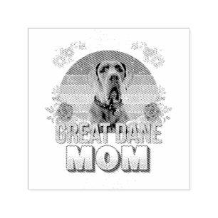 best dog mom ever great dane floral  lover mor day self-inking stamp