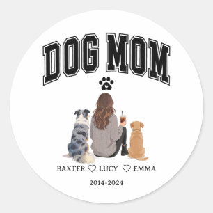 Best Dog Mom Ever   Happy Mother’s Day  Classic Round Sticker