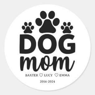 Best Dog Mom Ever   Happy Mother’s Day  Classic Round Sticker