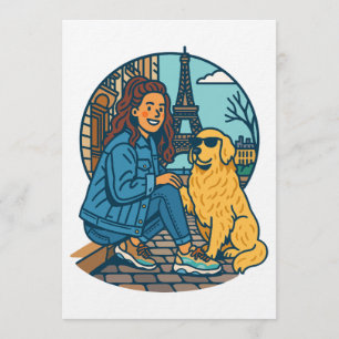 Best Dog Mom Ever in Paris Invitation