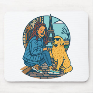 Best Dog Mom Ever in Paris Mouse Mat