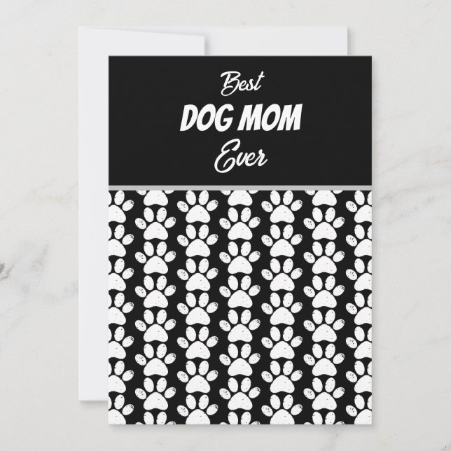 BEST DOG MOM EVER   INVITATION (Front)