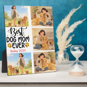 Best Dog Mom Ever Personalized Photo Cute Dog Plaque