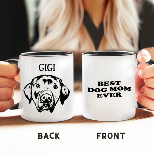 Best Dog Mom Ever Pet Personalized Hand Drawing Mug