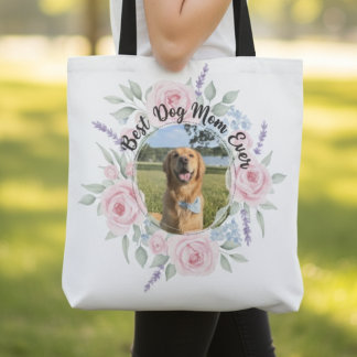 Best Dog Mom Ever Photo Tote Bag