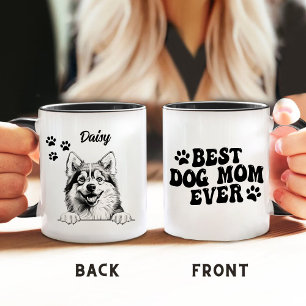 Best Dog Mom Ever Pomsky Dog Personalized Mug