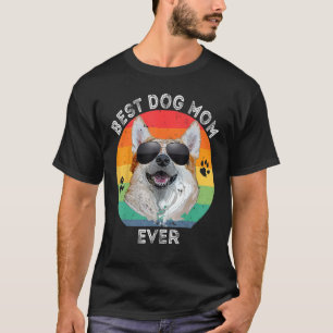 Best Dog Mom Ever Rainbow  Corgi Sunglasses Mother T-Shirt