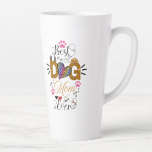 Best Dog Mom Ever Shirt – Leopard Print dog Mom Latte Mug