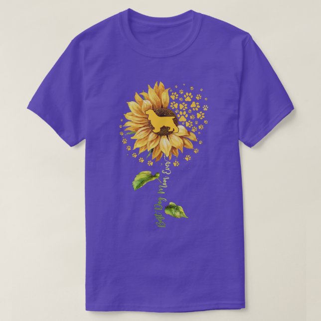 Best Dog Mom Ever Sunflower Cocker Spaniel Dog Lov T-Shirt (Design Front)