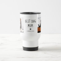 Best Dog Mom | Two Photo Handwritten Text