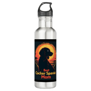 Best Dog Mother Mom - Vintage Cocker Spaniel T-Shi 710 Ml Water Bottle