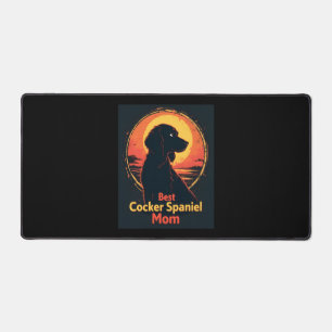 Best Dog Mother Mom - Vintage Cocker Spaniel T-Shi Desk Mat
