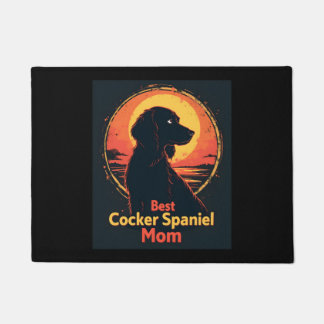 Best Dog Mother Mom - Vintage Cocker Spaniel T-Shi Doormat