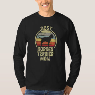 Best Dog Mother Mum Vintage Border Terrier T-Shirt