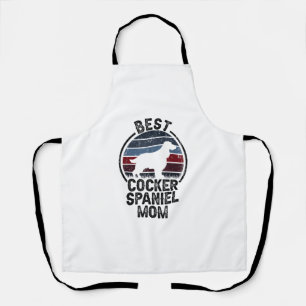 Best Dog Mother Mum - Vintage Cocker Spaniel Apron