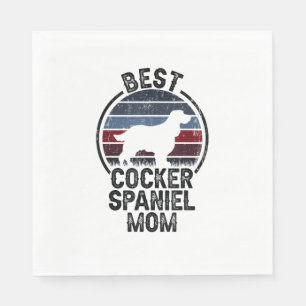 Best Dog Mother Mum - Vintage Cocker Spaniel Napkin