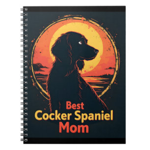 Best Dog Mother Mum - Vintage Cocker Spaniel T-Shi Notebook