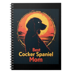 Best Dog Mother Mum - Vintage Cocker Spaniel T-Shi Notebook