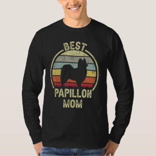 Best Dog Mother Mum - Vintage Papillon T-Shirt