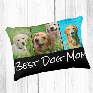 Best Dog Mum 3 Photo Collage Decorative Cushion