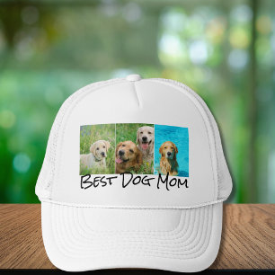 Best Dog Mum 3 Photo Collage Trucker Hat