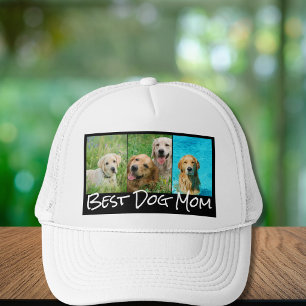Best Dog Mum 3 Photo Collage Trucker Hat
