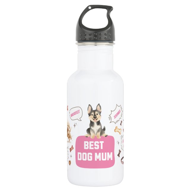 Best Dog Mum 532 Ml Water Bottle (Front)