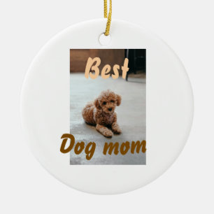 Best dog mum brown puddle pet dog cat mothers day ceramic tree decoration