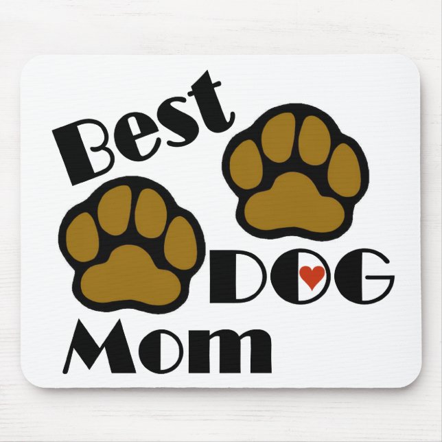 Best Dog Mum Computer Mousepad (Front)