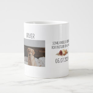 Best Dog Mum   Dog Photo Handwritten Text Large Coffee Mug