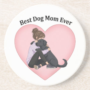 Best Dog Mum Ever Black Lab Coaster