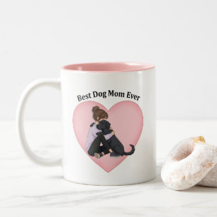 Best Dog Mum Ever Black Lab Two-Tone Coffee Mug