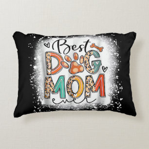 Best Dog Mum Ever Bleached Mother's Day Dog Mummy Decorative Cushion