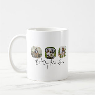 Best Dog Mum Ever - Custom 3-Photo Collage Coffee Mug
