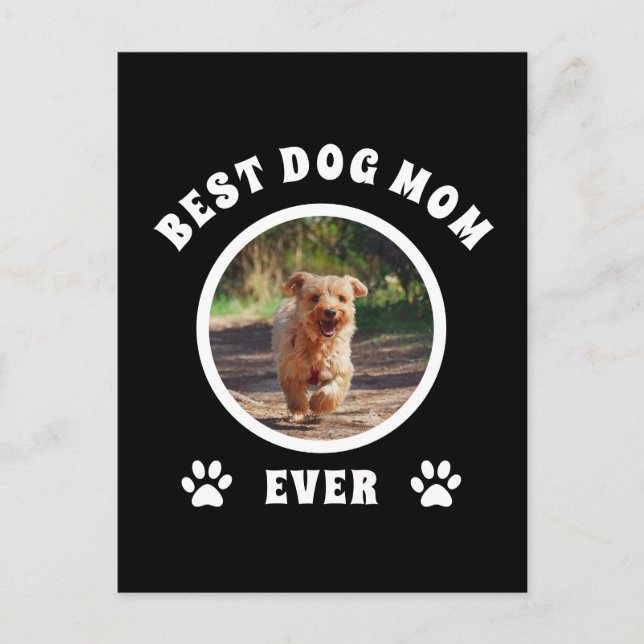 Best Dog Mum Ever Custom Photo Personalised Postcard (Front)