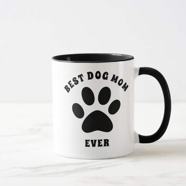 Best Dog Mum Ever Custom Text Personalised Mug (Right)