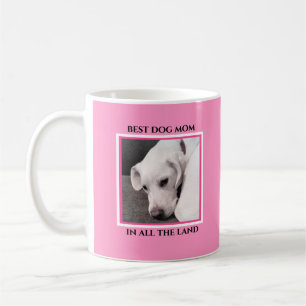 Best Dog Mum Ever Cute Puppy Dog Pink Coffee Mug