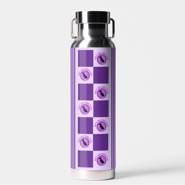 Best Dog Mum Ever, Dog Lovers Gifts Water Bottle (Front)