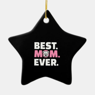 Best Dog Mum Ever English Bulldog Lover Ceramic Tree Decoration