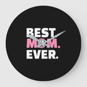 Best Dog Mum Ever English Bulldog Lover Large Clock