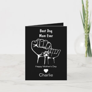 Best Dog mum ever fist bump Mother's day card