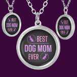 Best Dog Mum Ever, Funny Mothers Day Gift Silver Plated Necklace<br><div class="desc">Best Dog Mum Ever,  Funny Mothers Day Gift design is a great gift for your mum,  wife,  sister,  or friends who own dogs!
Let them know how much they're appreciated.</div>