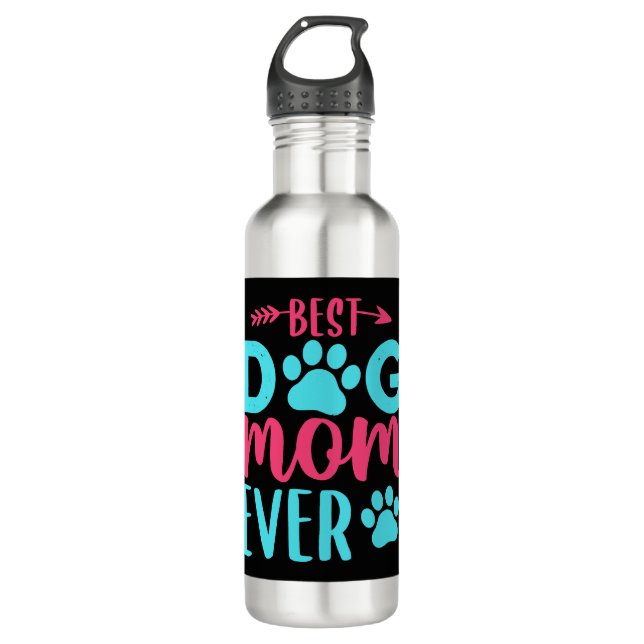 Best Dog Mum Ever Mother 710 Ml Water Bottle (Front)