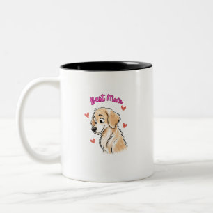 Best Dog Mum Ever Mug – Cute Golden Retriever Pupp