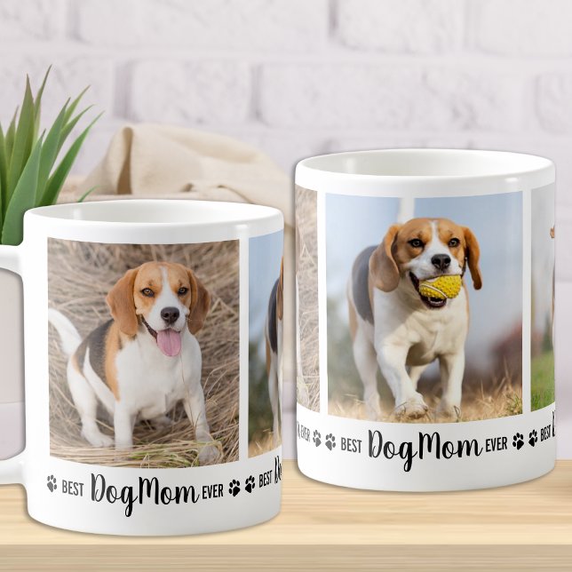 Best Dog Mum Ever Personalised 3 Pet Picture Coffee Mug (Creator Uploaded)
