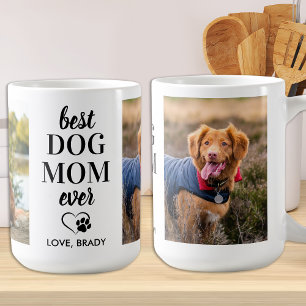 BEST Dog Mum Ever Personalised Pet 2 Photo Coffee  Mug