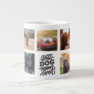 Best Dog Mum Ever Personalised Photo Collage Large Coffee Mug