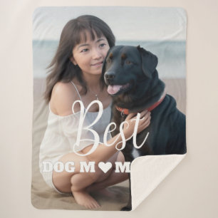 Best Dog Mum Ever Personalised Sherpa Blanket
